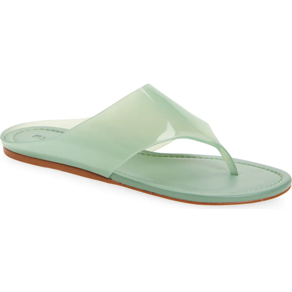 FARM Rio Jelly Flat Flip Flop in Dusty Green at Nordstrom, Size 6.5 | Nordstrom