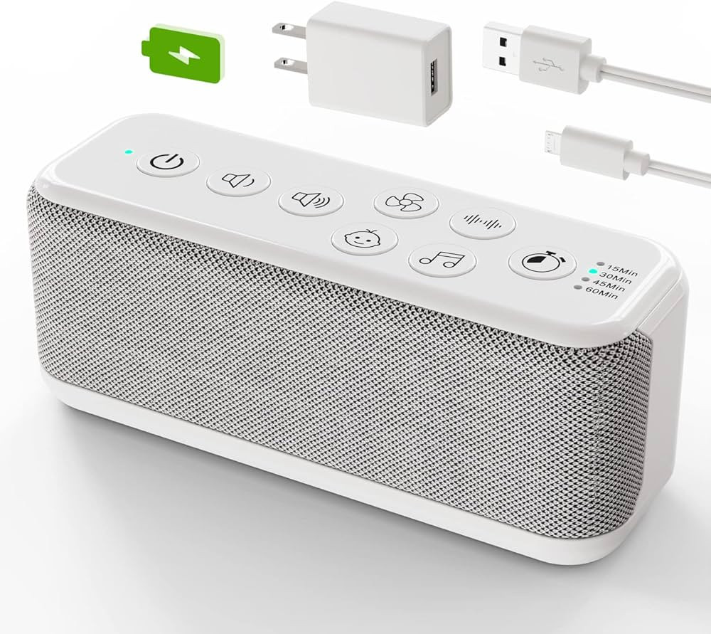 OnLyee Sound Machine for Adults, USB Rechargeable White Noise Machine for Office Privacy & Noise ... | Amazon (US)