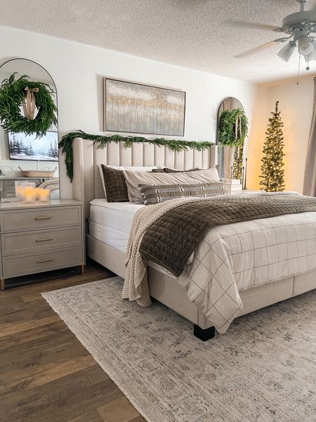 I added Christmas touches to my master bedroom.

-bedframe is from @maloufhome
-white base bedding is from @beddys
-windowpane duvet cover is H&M home several years ago (no longer sold- I’ll link up a similar alternative)

#LTKHoliday #LTKhome #LTKSeasonal