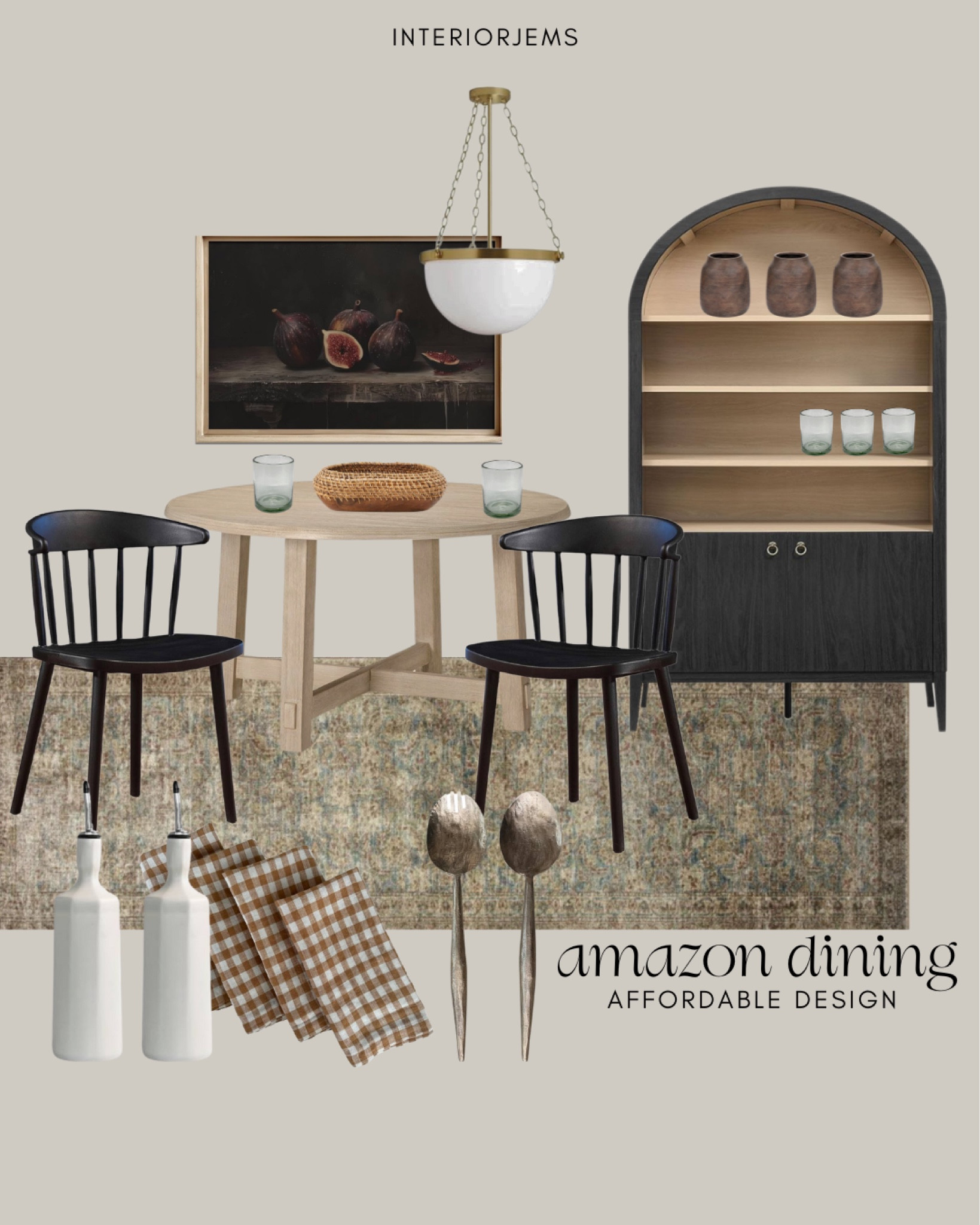 Amazon affordable dining room get the look, this dining table and chairs as they look for less from Pottery Barn love this large arched cabinet would be so pretty styled, modern dining chair, vintage style, kitchen, art, vintage style area, rug, kitchen, accessories, drinking glasses

#LTKSaleAlert #LTKHome #LTKStyleTip