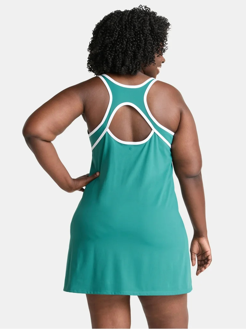 Avia Women's and Women's Plus Racerback Active Piped Dress, Size XS-4X | Walmart (US)