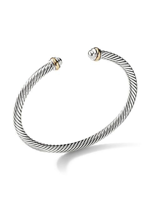 Cable Classics Bracelet with 18K Yellow Gold | Saks Fifth Avenue