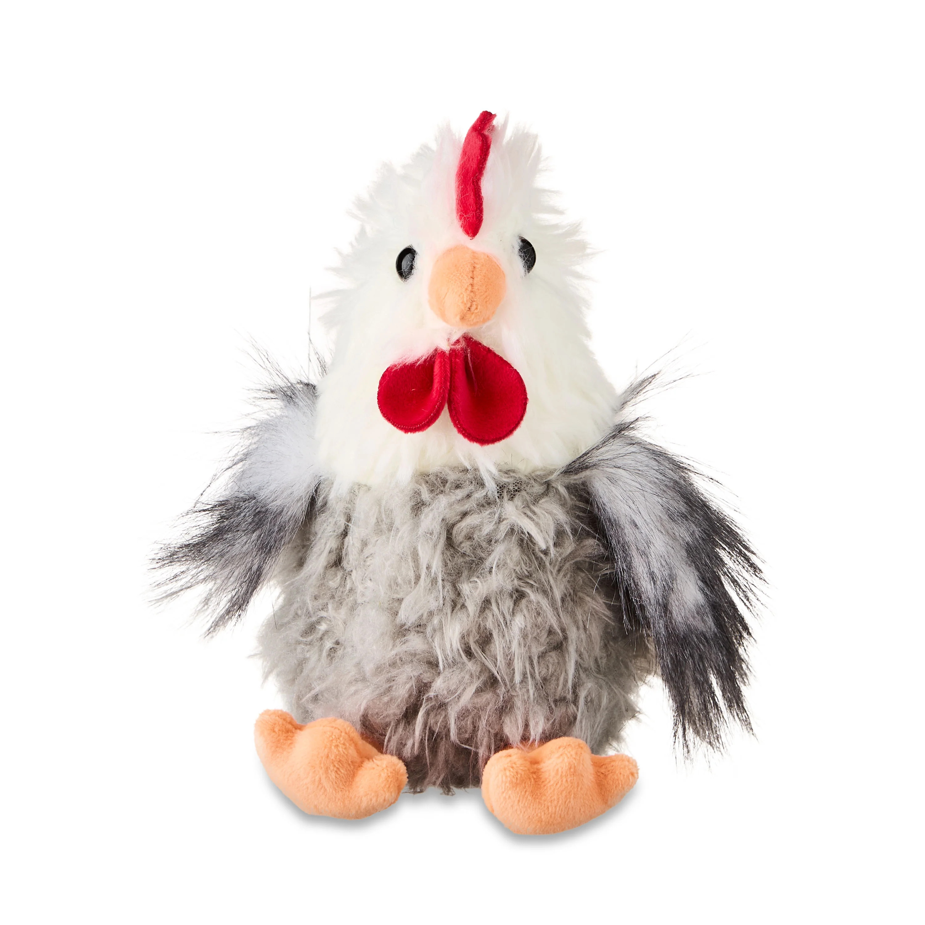 Easter Small Gray & White Shaggy Chicken Plush, 7 in, by Way To Celebrate | Walmart (US)