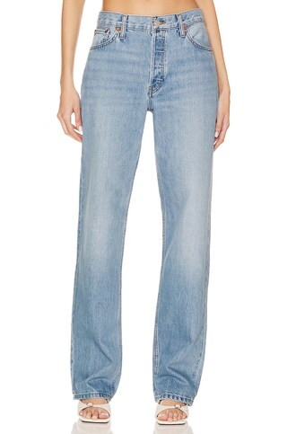 RE/DONE Originals The Long Loose in Wasted Indigo from Revolve.com | Revolve Clothing (Global)