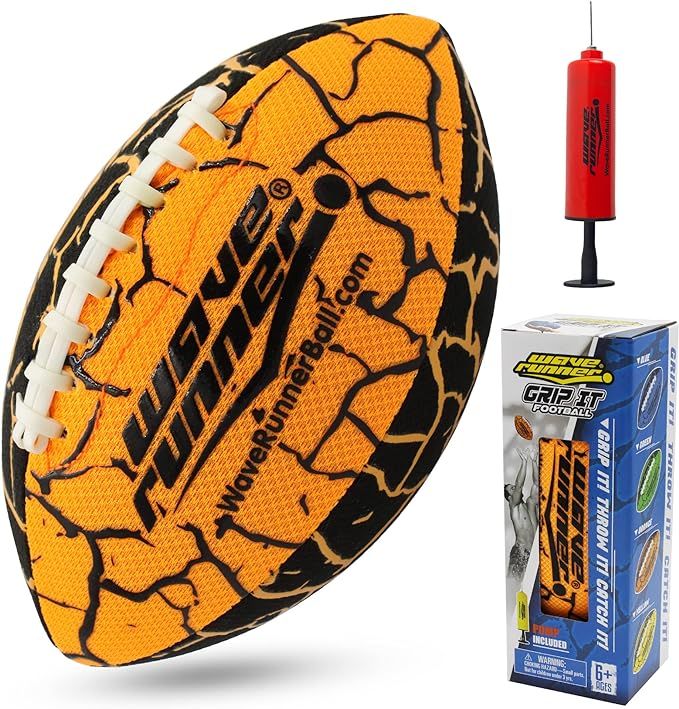 Wave Runner Grip It Waterproof Football- Size 9.25 Inches with Sure-Grip Technology | Let's Play ... | Amazon (US)