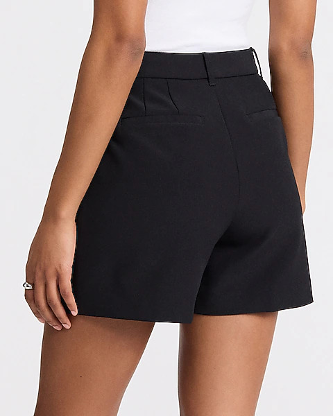 Editor High Waisted Tailored Midi Shorts | Express