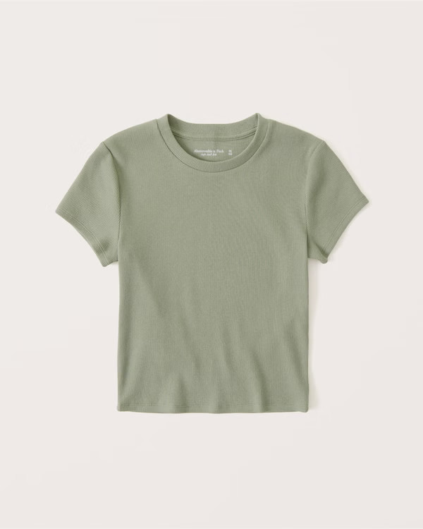 Ribbed Crew Tee | Abercrombie & Fitch (US)