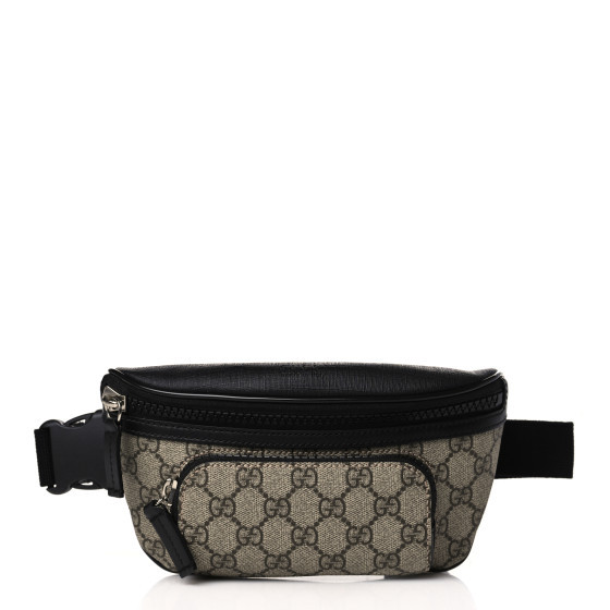 GG Supreme Monogram Belt Bag Black | FASHIONPHILE (US)
