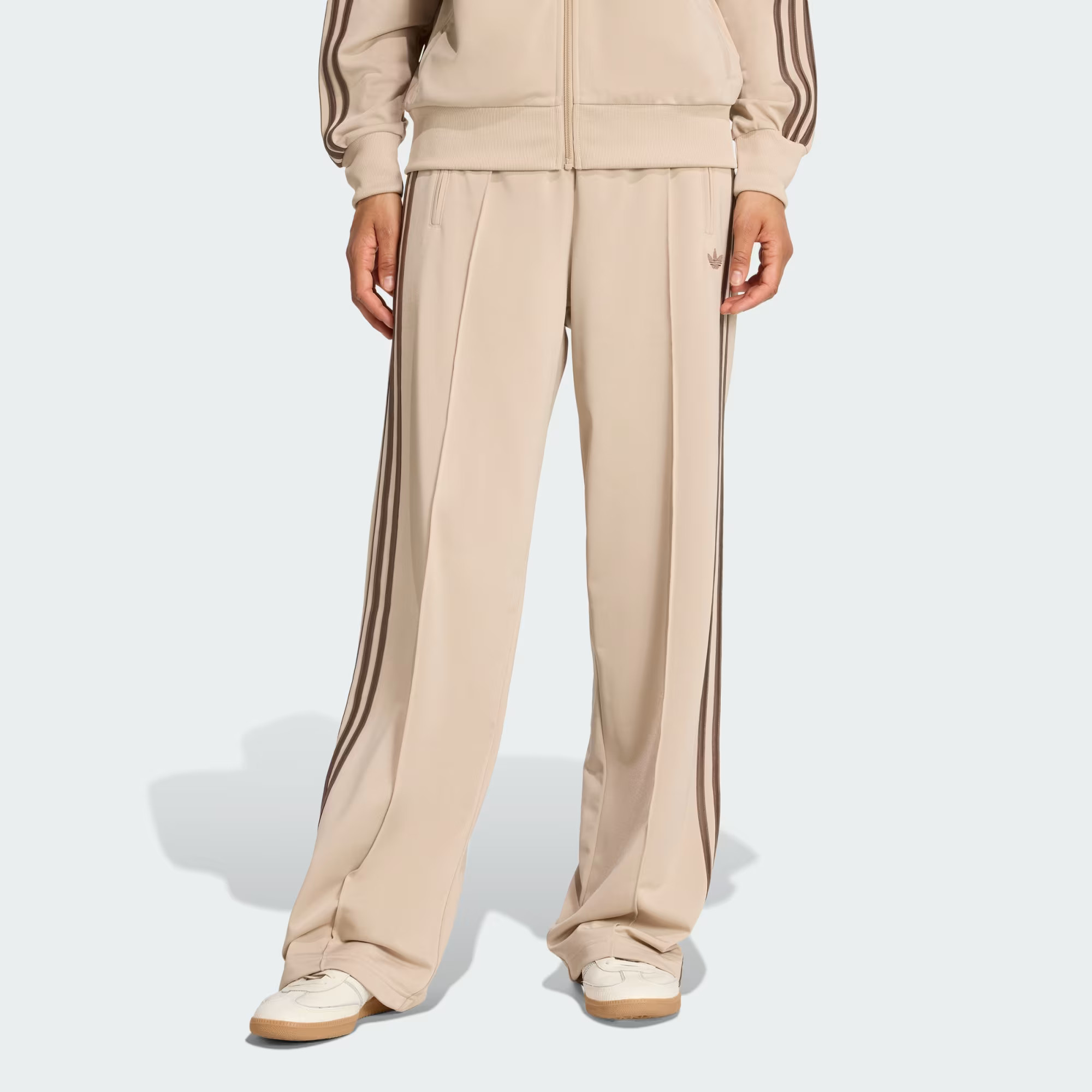 adidas FIREBIRD LOOSE TRACK PANTS - Beige | Free Shipping with adiClub | adidas US | adidas (US)