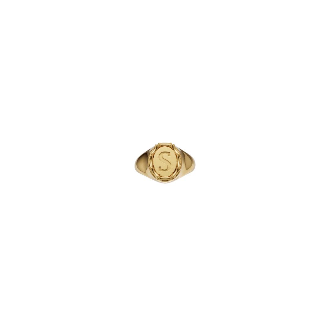 Bamboo Signet Ring | Henri Noel Fine Jewelry