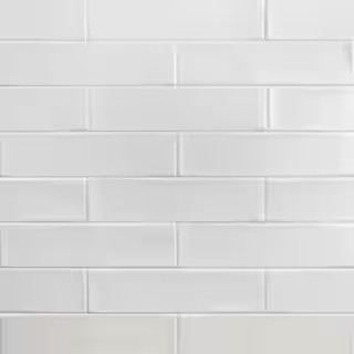 Birmingham Bianco 3 in. x 12 in. 8mm Polished Ceramic Subway Tile (5.38 sq. ft. / box) | The Home Depot