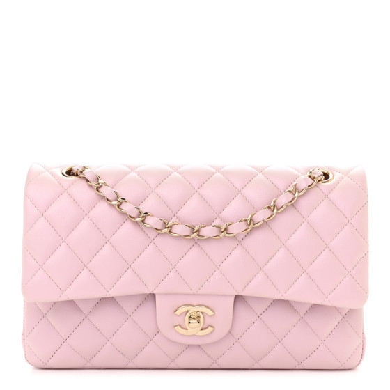 Chanel Iridescent Calfskin Quilted Medium Double Flap Pink | FASHIONPHILE (US)