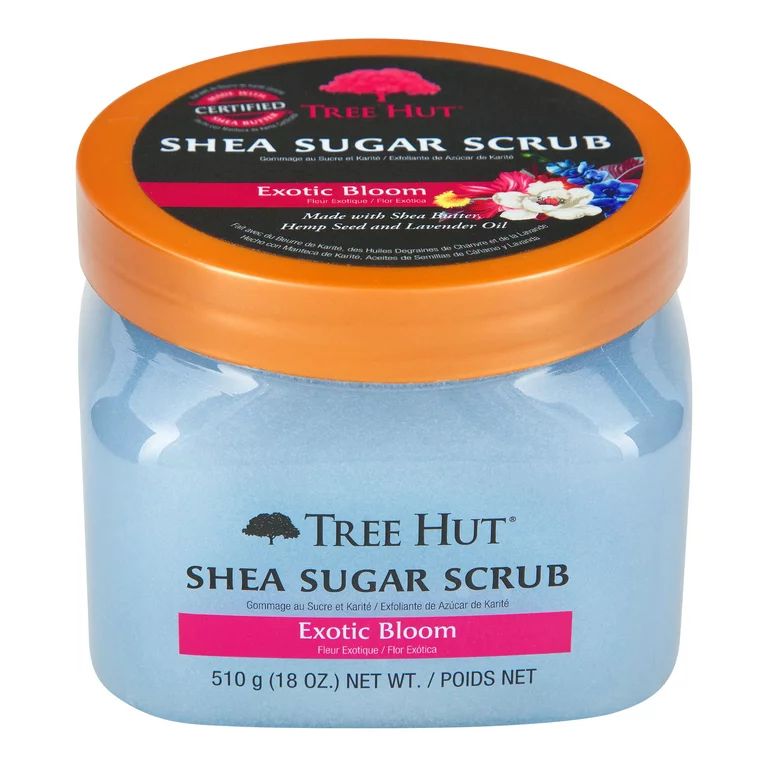 Tree Hut Exotic Bloom Shea Sugar Exfoliating and Hydrating Body Scrub, 18 oz. | Walmart (US)