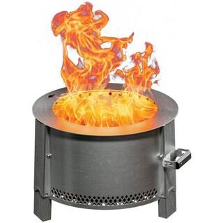 Breeo Y Series Smokeless Fire Pit, Silver | The Home Depot