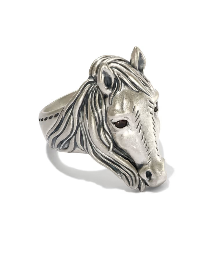 Beau Oxidized Sterling Silver Band Ring in Smoky Quartz | Kendra Scott