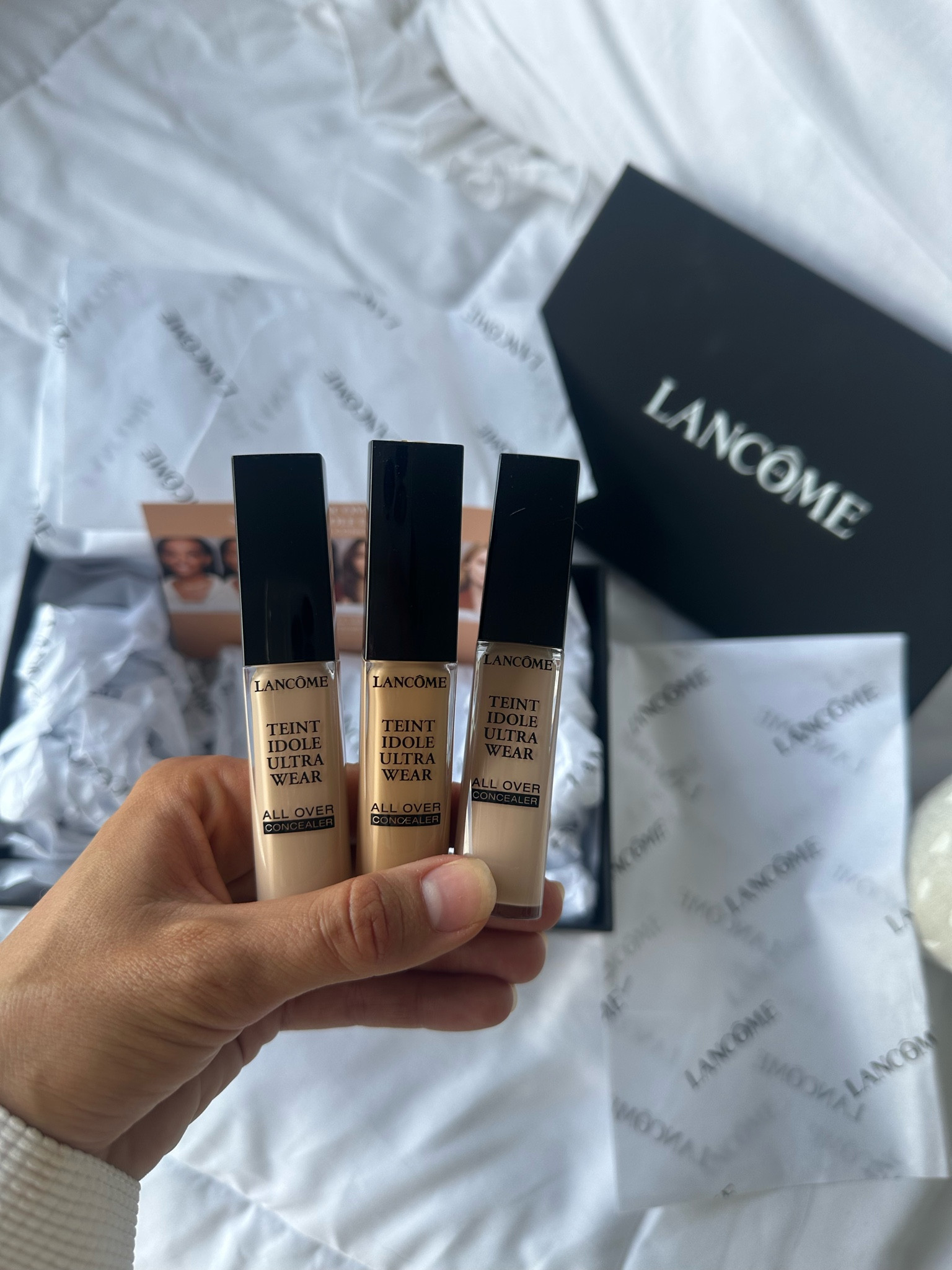 Lancôme concealer review + first impression: I love it! Long wearing, super easy to blend, lightweight, and matte finish but not drying! 
On sale for under $25 at Macys! 

#LTKsalealert #LTKbeauty #LTKunder50