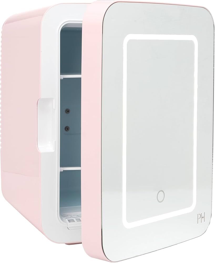 Paris Hilton Refrigerator and Personal Beauty Fridge, Mirrored Door with Dimmable LED Light, Ther... | Amazon (US)