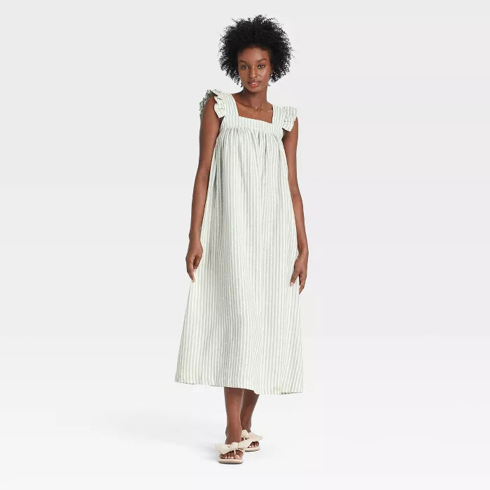 Women's Short Ruffle Sleeve A-Line Dress - A New Day™ | Target