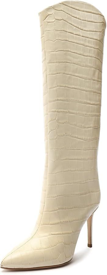 SCHUTZ Women's Maryana Leather Dress Boot | Amazon (US)