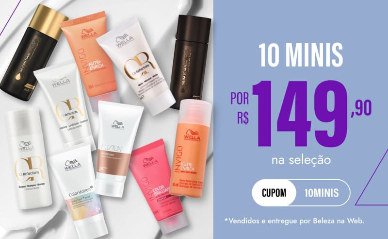 Aplique o cupom "10MINIS" na sacola de compras. | Beleza Na Web (BR)