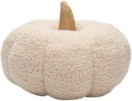 Pearhead Sherpa Pumpkin, Plush Stuffed Halloween Home Decorations, Modern Fall Home Decor, 6.5" x... | Amazon (US)