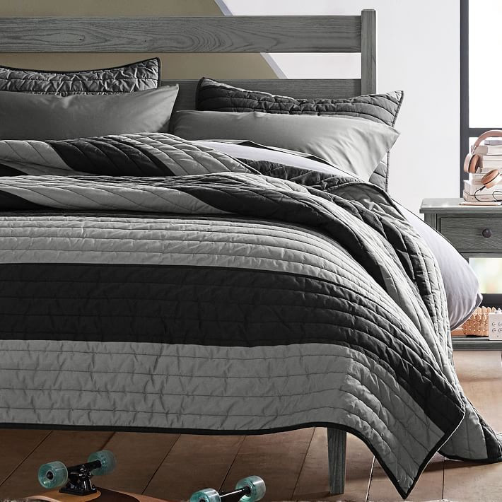 Rugby Striped Quilt | Pottery Barn Teen