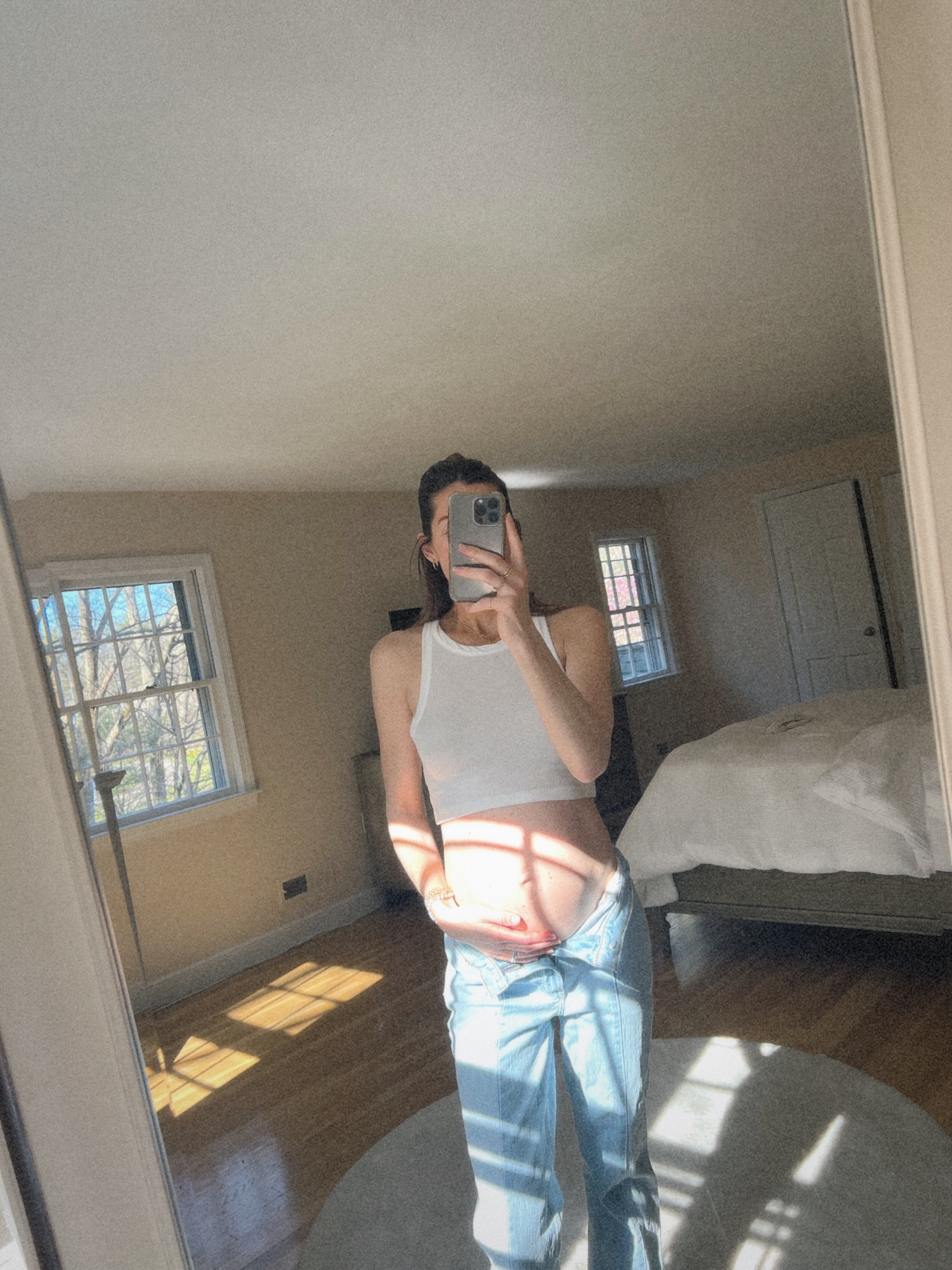 the bump is now the accessory 🫧 

#LTKmaternity #LTKjeans #LTKsummeroutfit
