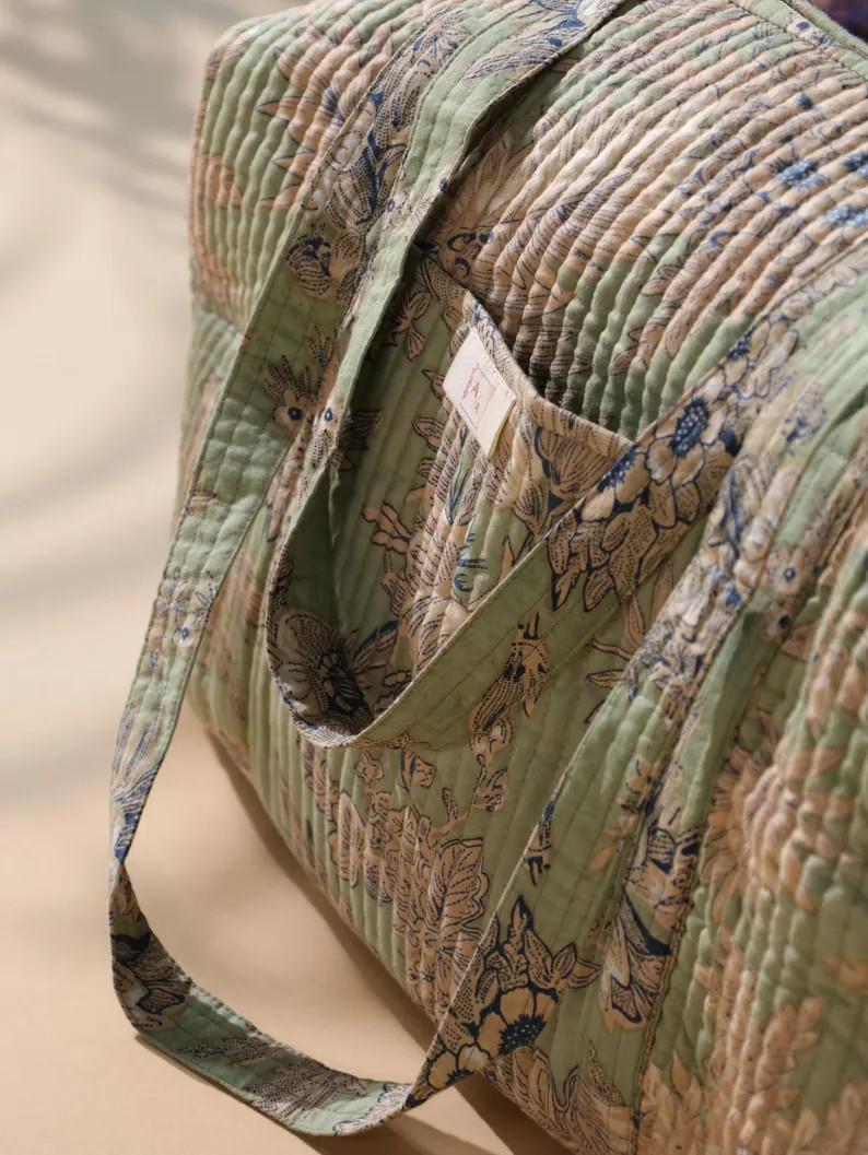 Handmade Canvas Duffel Bag: Stylish Weekend Travel Bag - Etsy | Etsy (US)