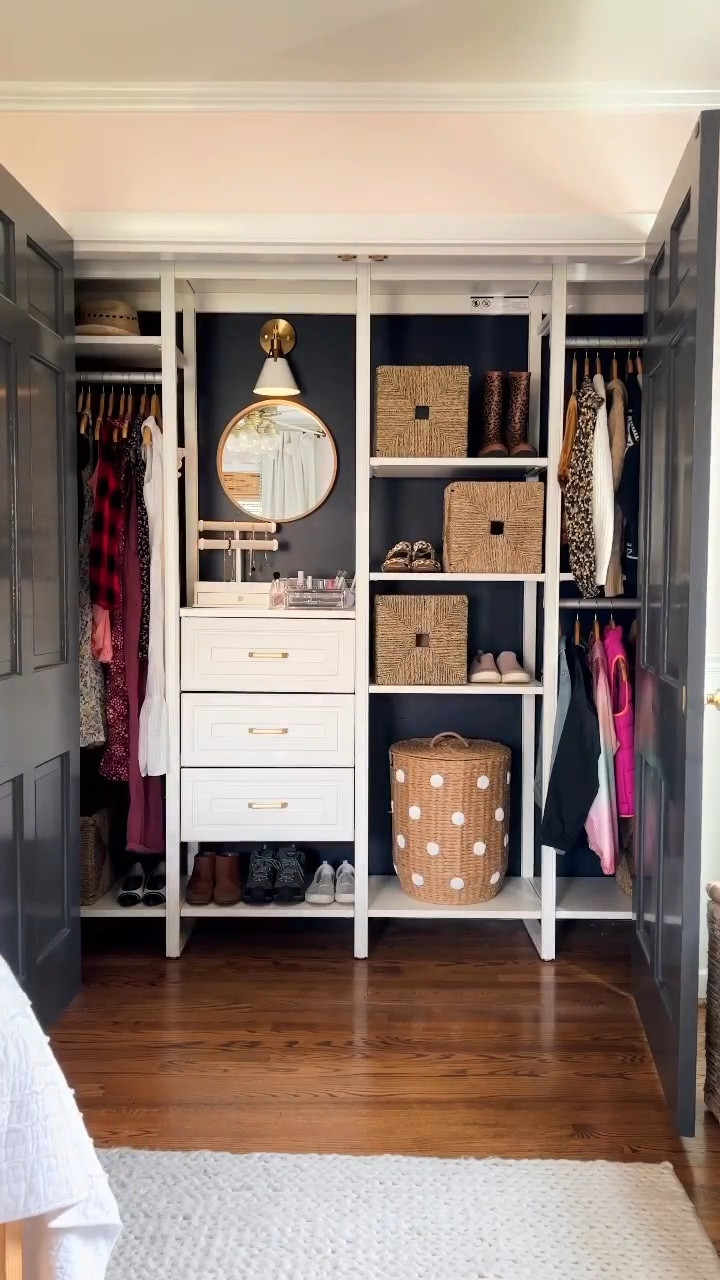 Pre-teen closet organization makeover 

#closet #organizing #kidsroom #springcleaning #tidyhome #closetsystem #baskets #hamper 

#LTKKids #LTKSaleAlert #LTKHome