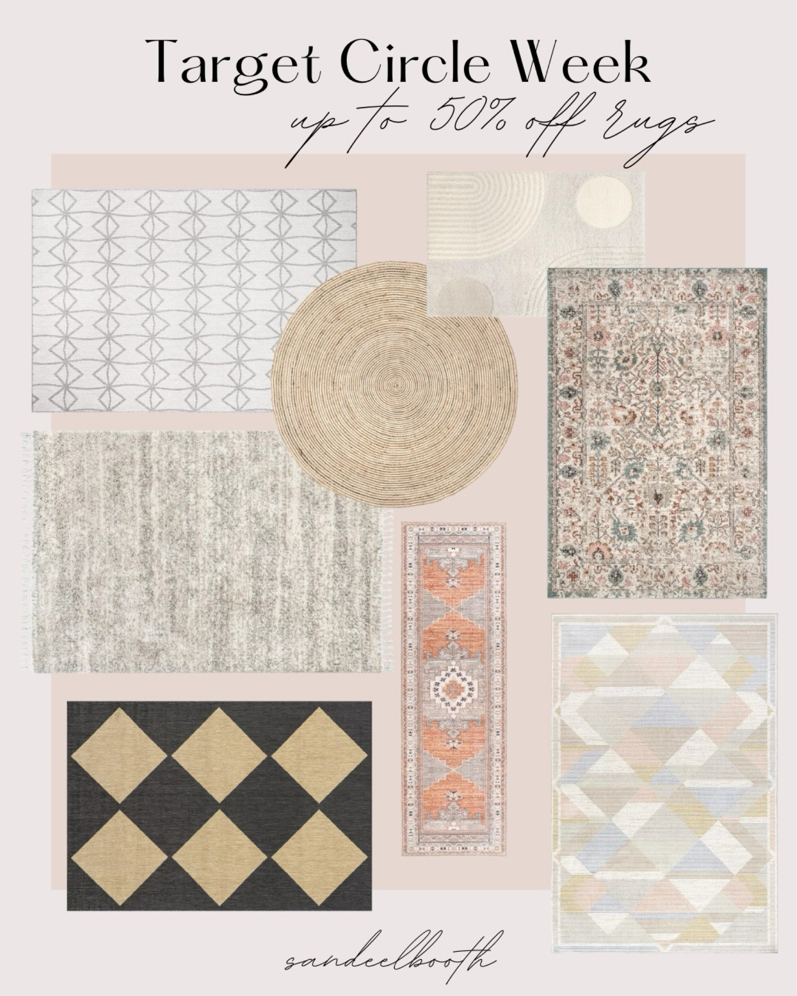 Target Circle Week - up to 50% off these nuLOOM rugs! 

Target home, boho rug, modern rug, affordable rug, rug sale