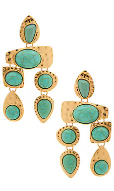 petit moments Multi Stone Earrings in Turquoise from Revolve.com | Revolve Clothing (Global)