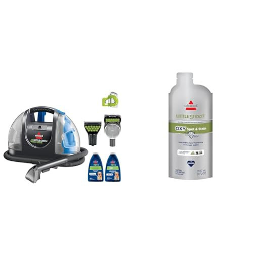 Bissell Little Green Pet Deluxe Portable Carpet Cleaner and Car/Auto Detailer, 3353 + NEW BISSELL Little Green Pro Oxy Spot & Stain Super Concentrate Cleaning Formula for Portable Deep Cleaners | Amazon (US)
