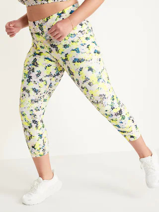 High-Waisted PowerSoft Side-Pocket Crop Leggings for Women | Old Navy (US)