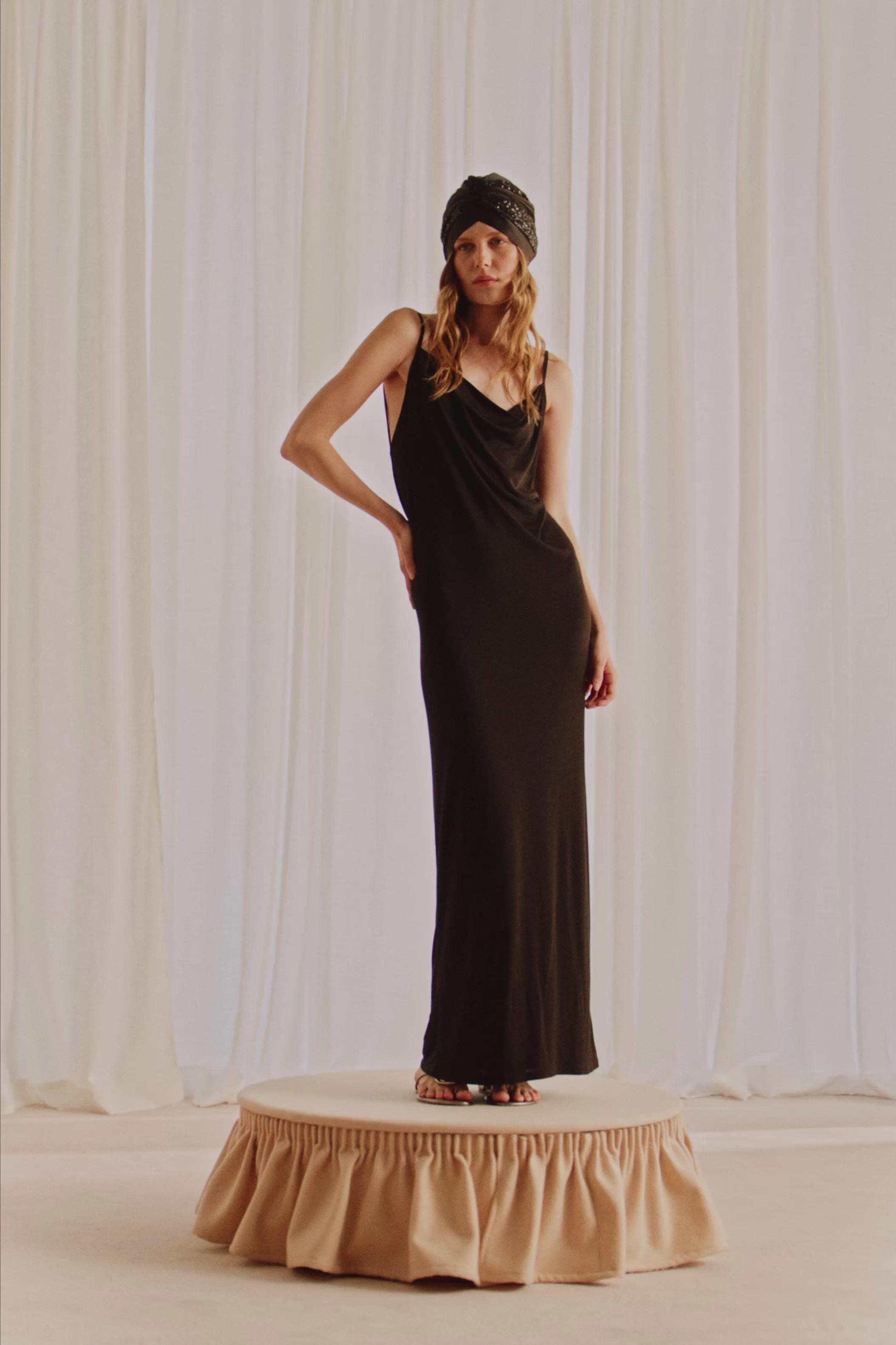LANGES, DRAPIERTES KLEID MARISA BERENSON X ZARA | Zara US