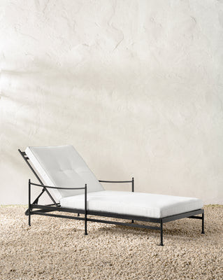 Pomeroy Outdoor Chaise Sunbrella Performance Canvas/White Sunbrella Performance Canvas | McGee & Co. (US)