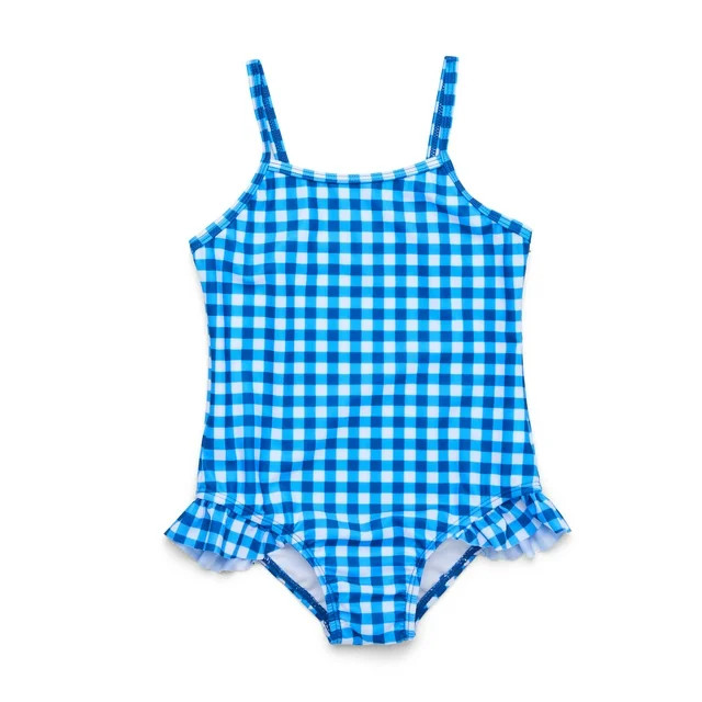 Wonder Nation Toddler Girl One- Piece Ruffle Swimsuit, Sizes 12M-5T | Walmart (US)