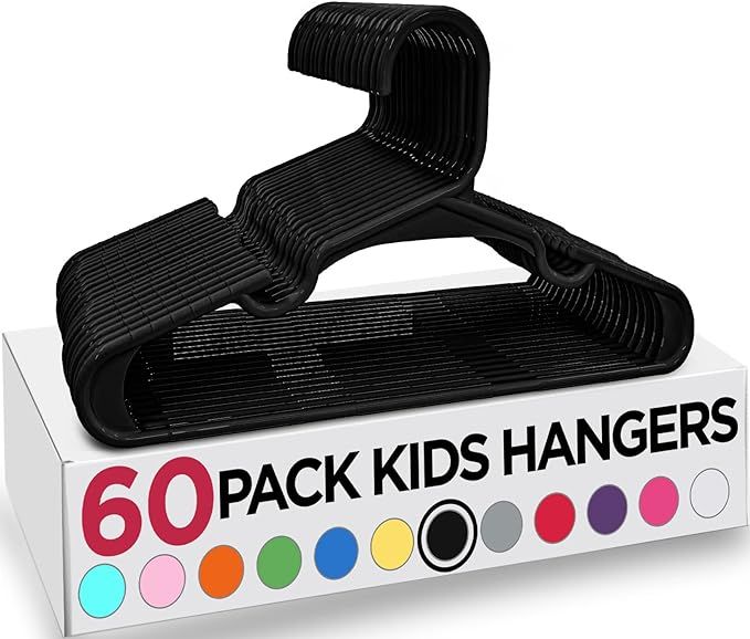 Utopia Home 60 Pack Kids Hangers - 11.5 Inch Plastic Baby Hangers for Closet - Childrens Hangers ... | Amazon (US)