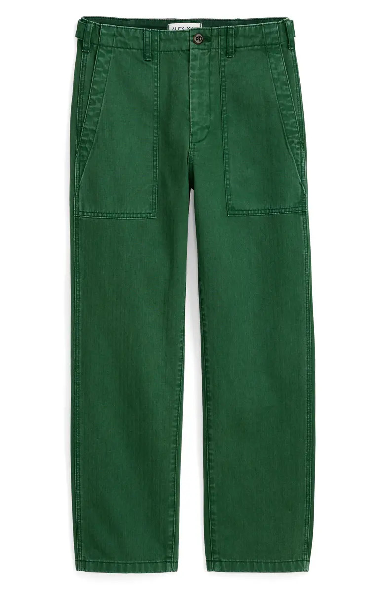 Alex Mill Neil Herringbone High Waist Straight Leg Utility Pants | Nordstromrack | Nordstrom Rack