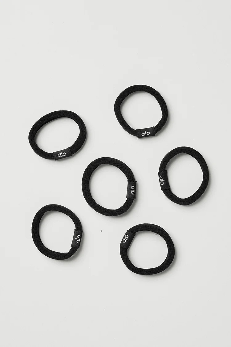 Untangled Hair Tie 6-Pack - Black | Alo Yoga (US)