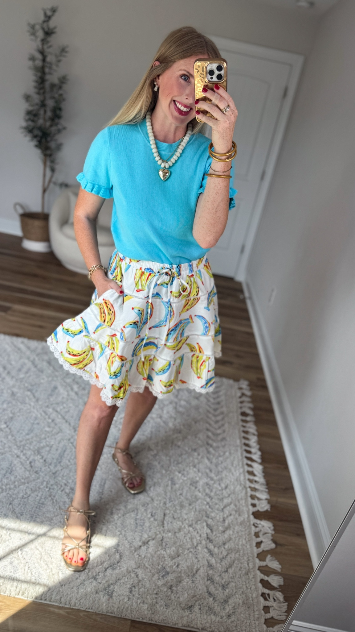 Weekend Walmart Wins try on
Ruffle sweater tee- small
Banana print mini skirt- medium

#LTKootd #LTKmomlife