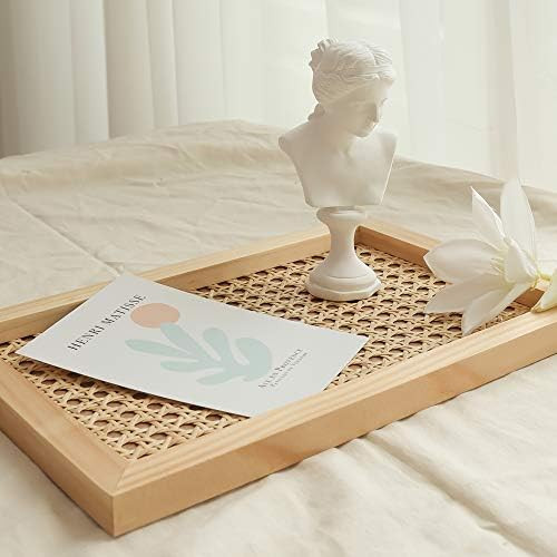 Rectangle Premium Rattan hometray, Serving Tray, Rattan Food Tray, Handmade Rattan Tray, Coffee Tray | Amazon (US)