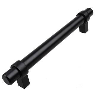 5 in. Matte Black Euro Style Solid Cabinet Drawer Bar Pulls (10-Pack) | The Home Depot