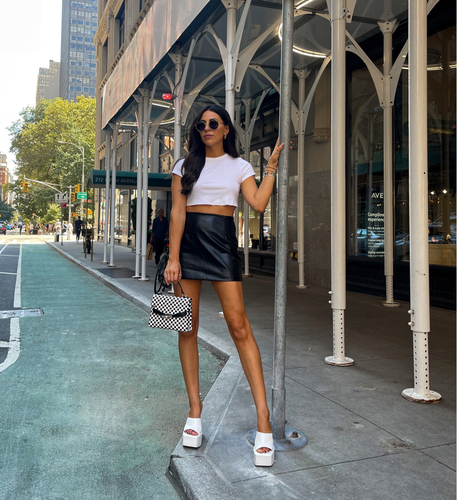 NYC edgy street style— black leather skirt (small) + white platform heels (size up half size) 



#LTKSeasonal #LTKshoecrush #LTKstyletip