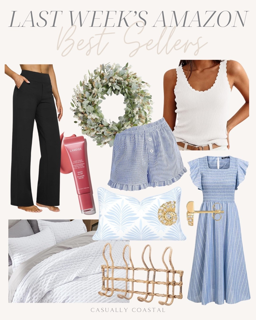 Last Week’s Amazon Best Sellers

Amazon dress, Amazon wreath, Amazon tank top, Amazon pillow cover, Amazon boxer shorts, Amazon yoga pants, Amazon bedding, coastal wreath, coastal bedding, coastal dress, coastal pillow cover, rugfle ribbed tank top, white tank top, rattan walk hanger, rattan wall hooks, Amazon earrings, seashell statement earrings, gold earrings, white bedspread, white quilt, white bedding, spring wreath, indoor outdoor lumbar pillow cover, black yoga pants, smocked midi dress, blue and white midi dress, laneige glaze craze tinted lip serum, blue and white striped boxer shorts 

#LTKHome