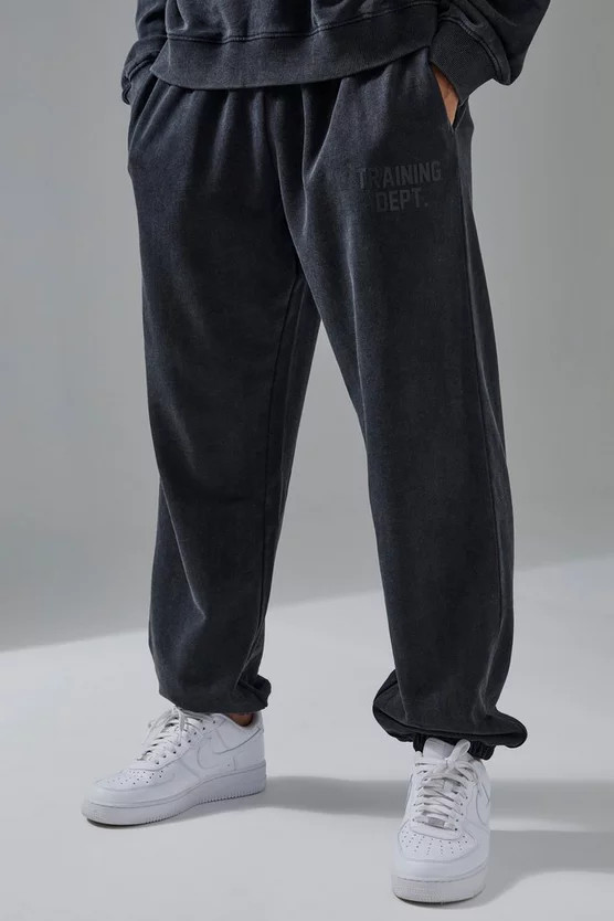 Man Active Training Dept Washed Oversized Sweatpants | boohooMAN (US & Canada)