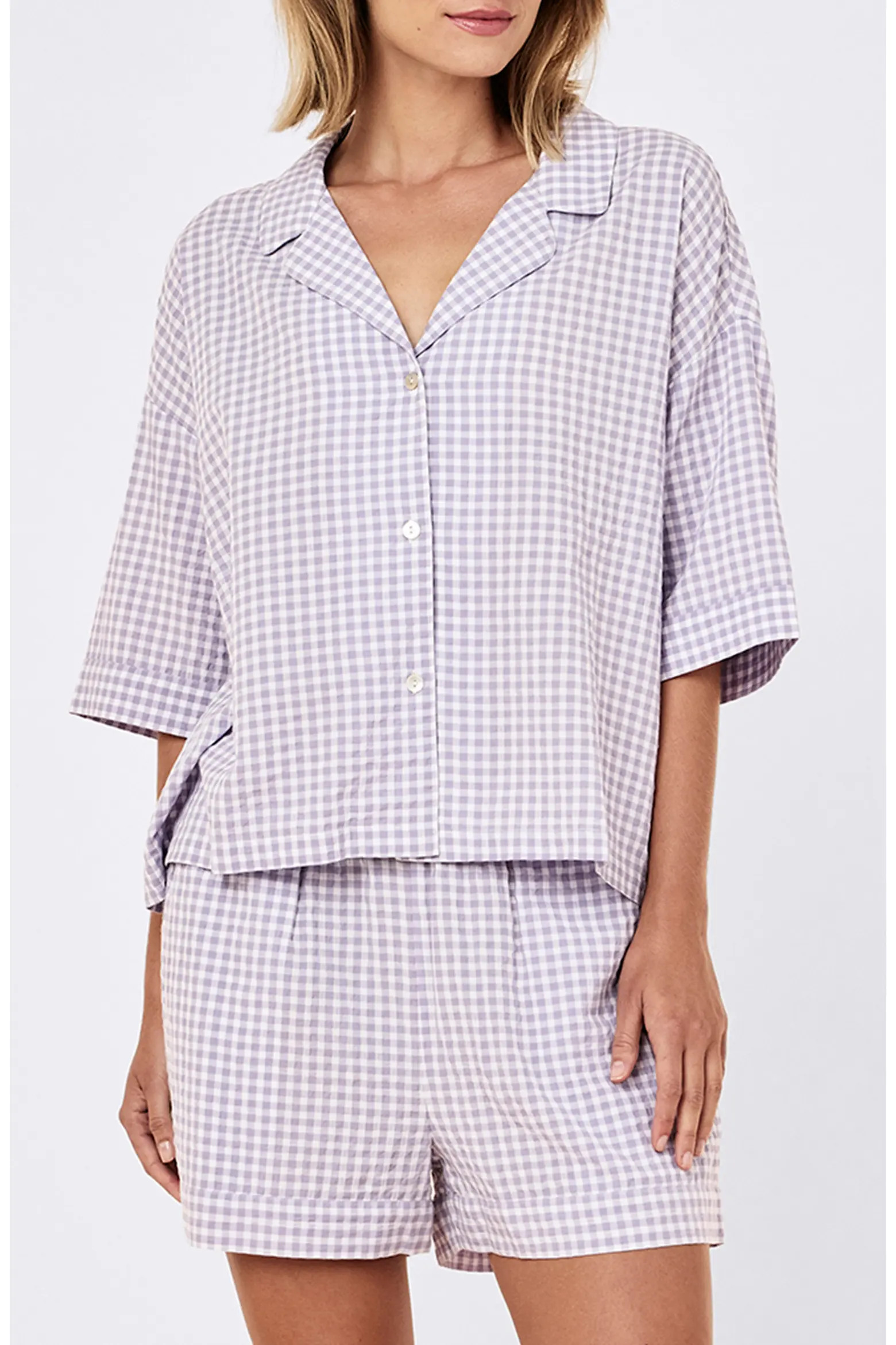 Seersucker Gingham Boxer Pajamas (Women) | Nordstrom | Nordstrom