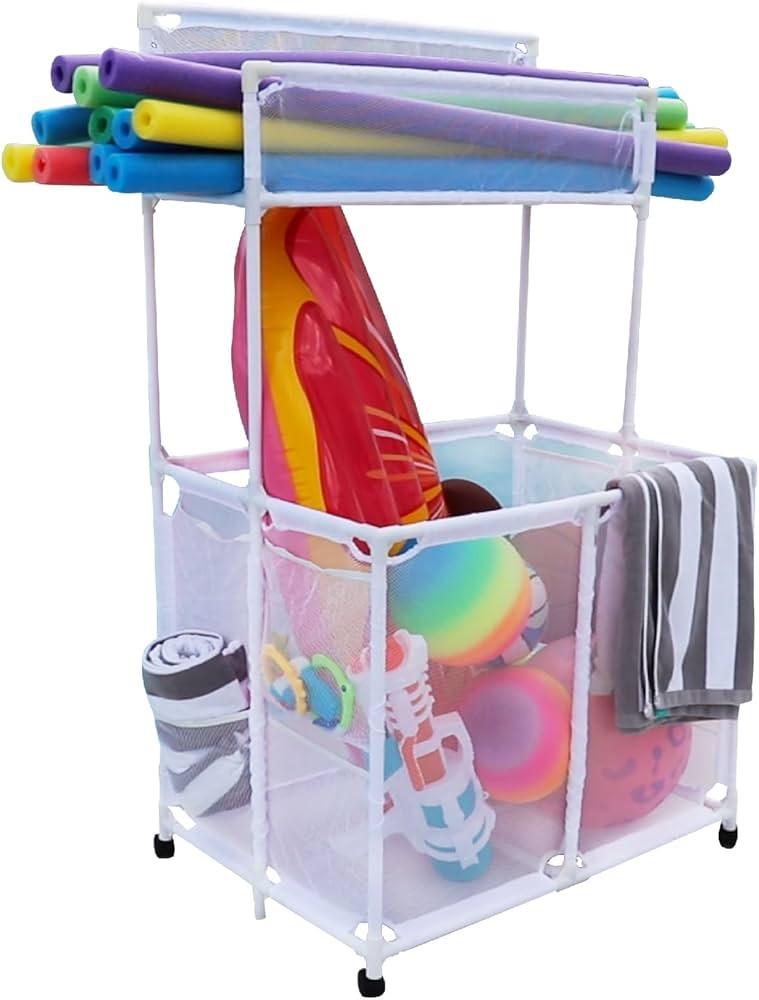 Essentially Yours Pool Storage Equipment Organizer Holder - Noodles, Toys, Balls and Floats Mesh ... | Amazon (US)