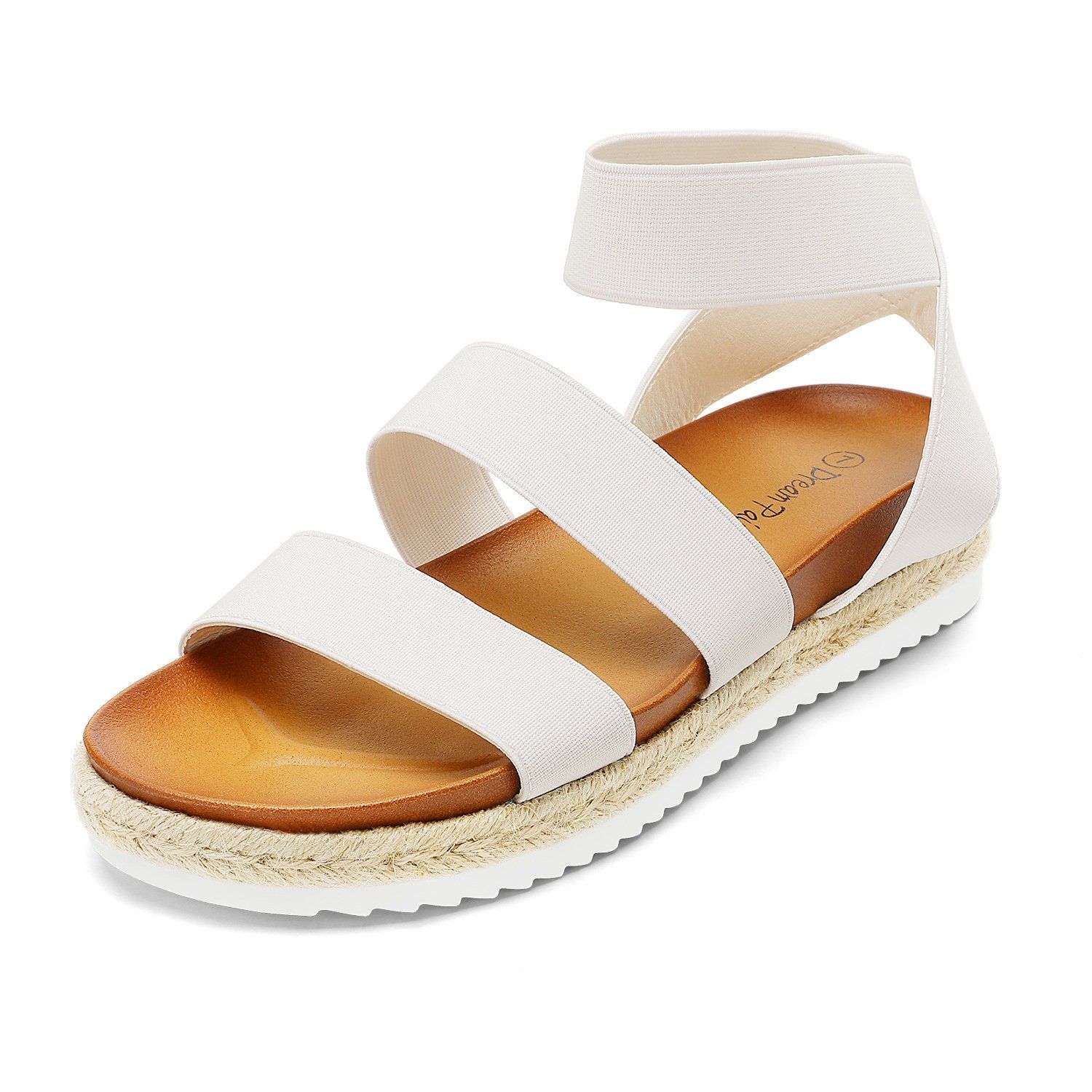 Dream Pairs Women's Jimmie White Platform Wedge Sandals Size 5.5 B(M) US | Walmart (US)