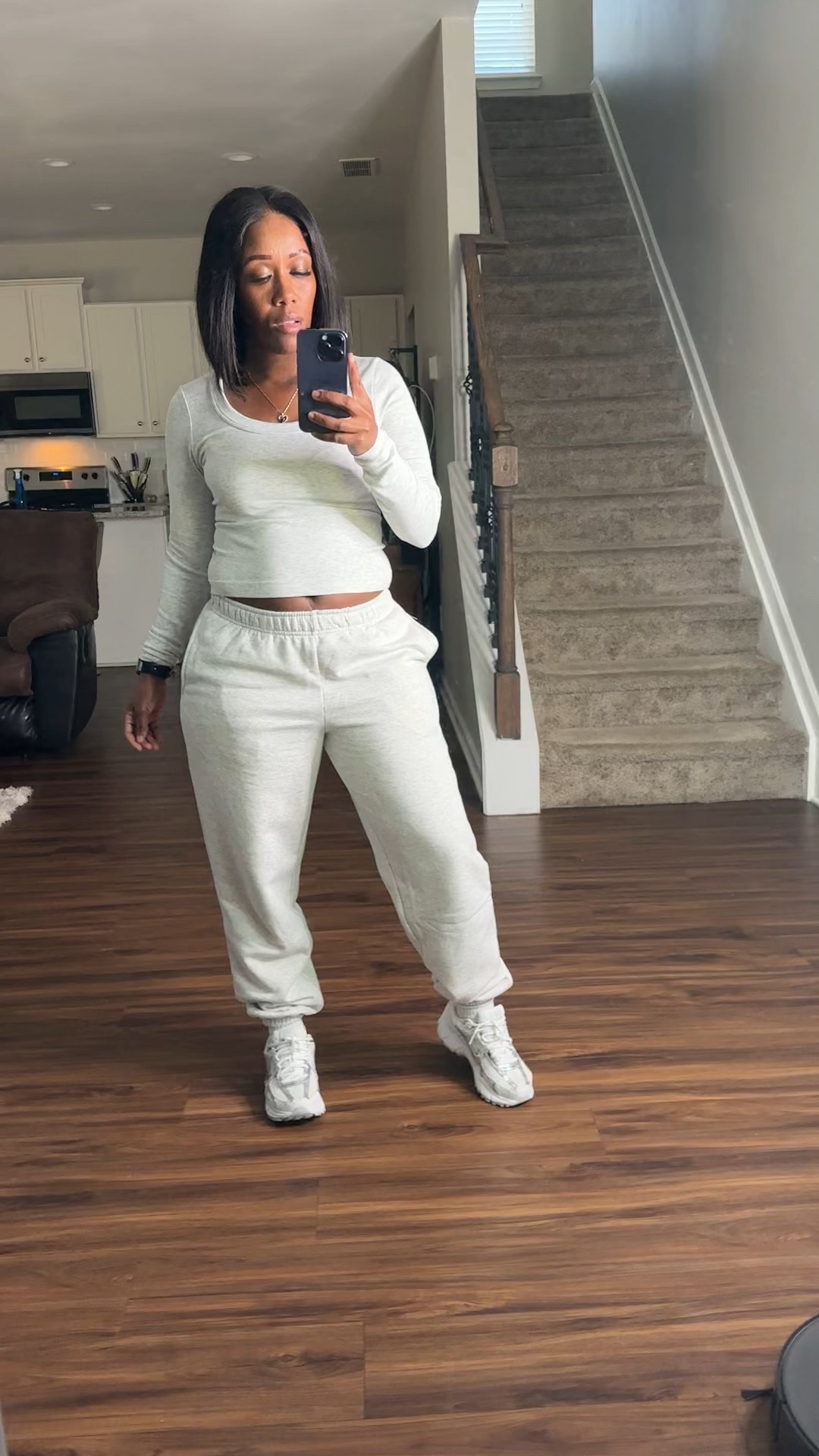 Heather grey long sleeve ribbed tee and heather grey sweatpants 

#LTKFindsUnder50 #LTKPetite #LTKSeasonal