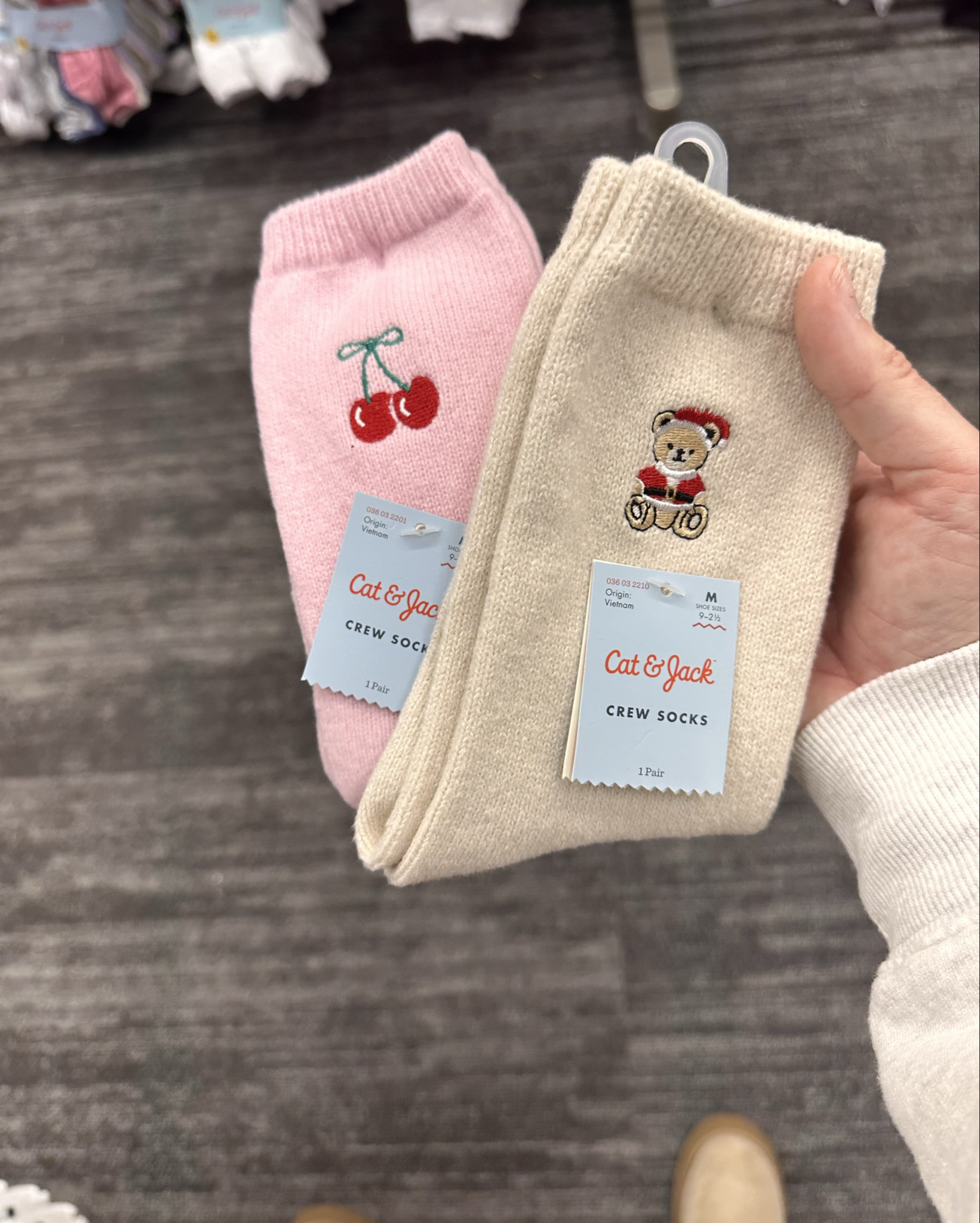 The cutest sweater crew socks for Christmas! 🍒🧸🎅🏼🎀

#LTKHoliday #LTKGiftGuide #LTKKids